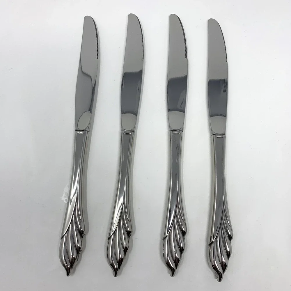 Lot of 4 Oneida USA 18/8 Stainless Steel Liberty's Light 4 Dinner Knives EUC